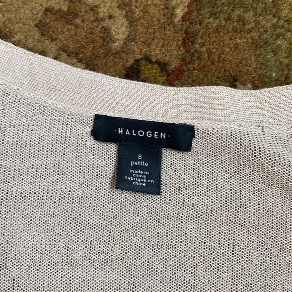 NWOT!  HALOGEN Open Front Pocket Cardigan in Oat Meal Color - Picture 6 of 7